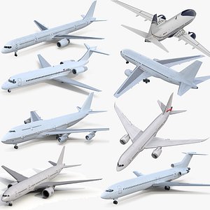 3D Boeing Generic Airplanes Collection model