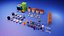 98 Low poly kitchen 3D game assets and models