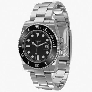 Chrono Watch 2 Black Dial 3D model