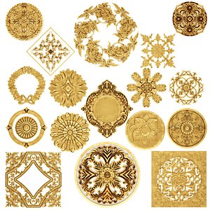 3D model stucco ceiling rosette