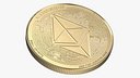 Ethereum ETH Cryptocurrency Golden Coin