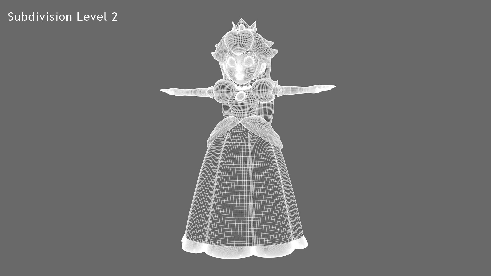 3D Princess Peach https://p.turbosquid.com/ts-thumb/0l/IfR5Hg/nk/wire5/jpg/1635436925/1920x1080/fit_q87/a3b87e14ba58d1947e92a0e78f01c93db14c83d8/wire5.jpg