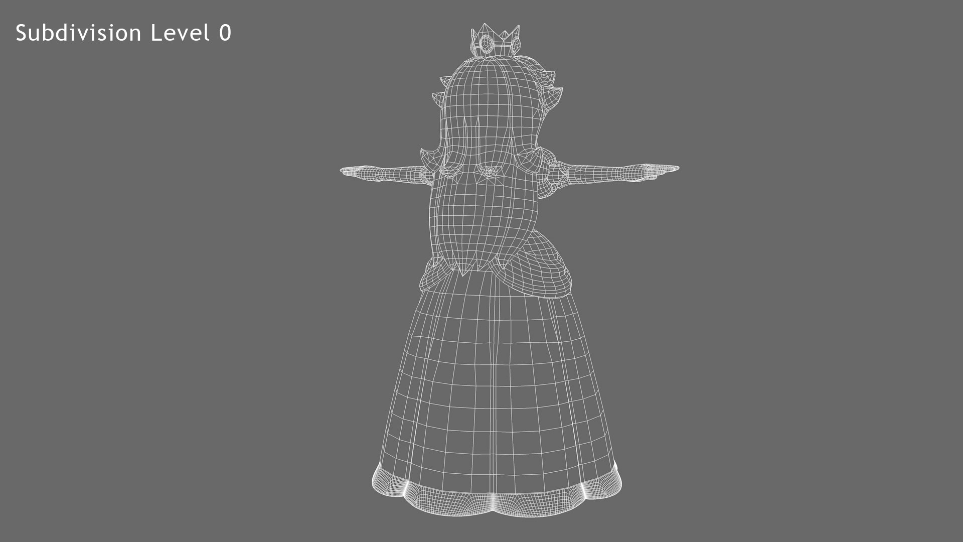 3D Princess Peach https://p.turbosquid.com/ts-thumb/0l/IfR5Hg/ym/wire3/jpg/1635436923/1920x1080/fit_q87/adb8722f829c39ff806e26c3dee704eaf5a45dad/wire3.jpg