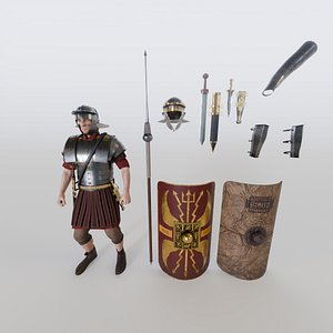 Roman Legionary Leg IX Hispana 120 AD - Rigged model