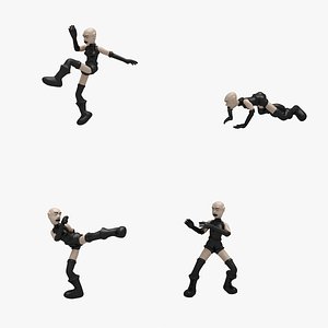 female animation 3d max