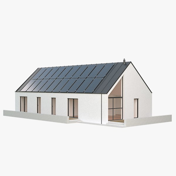 Modern House with Solar Cell model