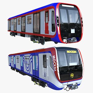 Moscow metro trains 3D model