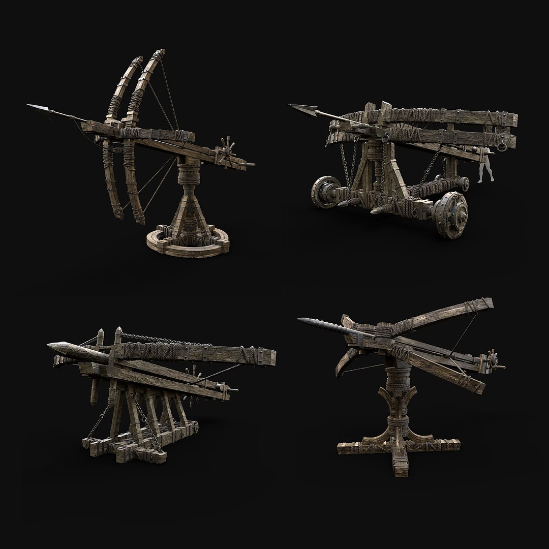 3D SIEGE ENGINE WAR MACHINES CONSTRUCTION BUILDER COLLECTION PACK model https://p.turbosquid.com/ts-thumb/0l/UMmzqo/dJ/4balistasrender/png/1649280769/1920x1080/fit_q87/b9d964d90f0781920771c9f411e54ebb5a9174a8/4balistasrender.jpg