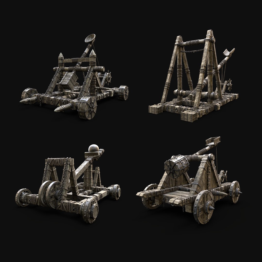 3D SIEGE ENGINE WAR MACHINES CONSTRUCTION BUILDER COLLECTION PACK model https://p.turbosquid.com/ts-thumb/0l/UMmzqo/wP/4catapults_0/png/1649280762/1920x1080/fit_q87/c2b1fe96031a34c34064cc12e60622133133eea9/4catapults_0.jpg