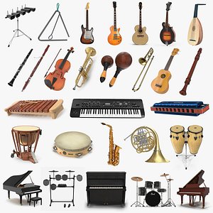 musical instruments 7 3D model