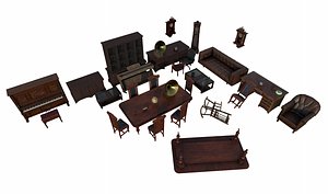 3D Vintage Props Pack model