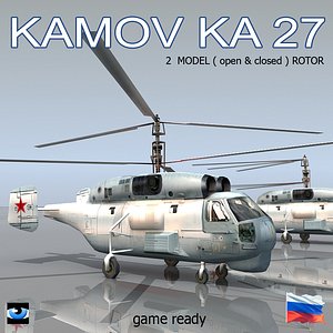 Kamov Ka-27 Soviet helicopter two model