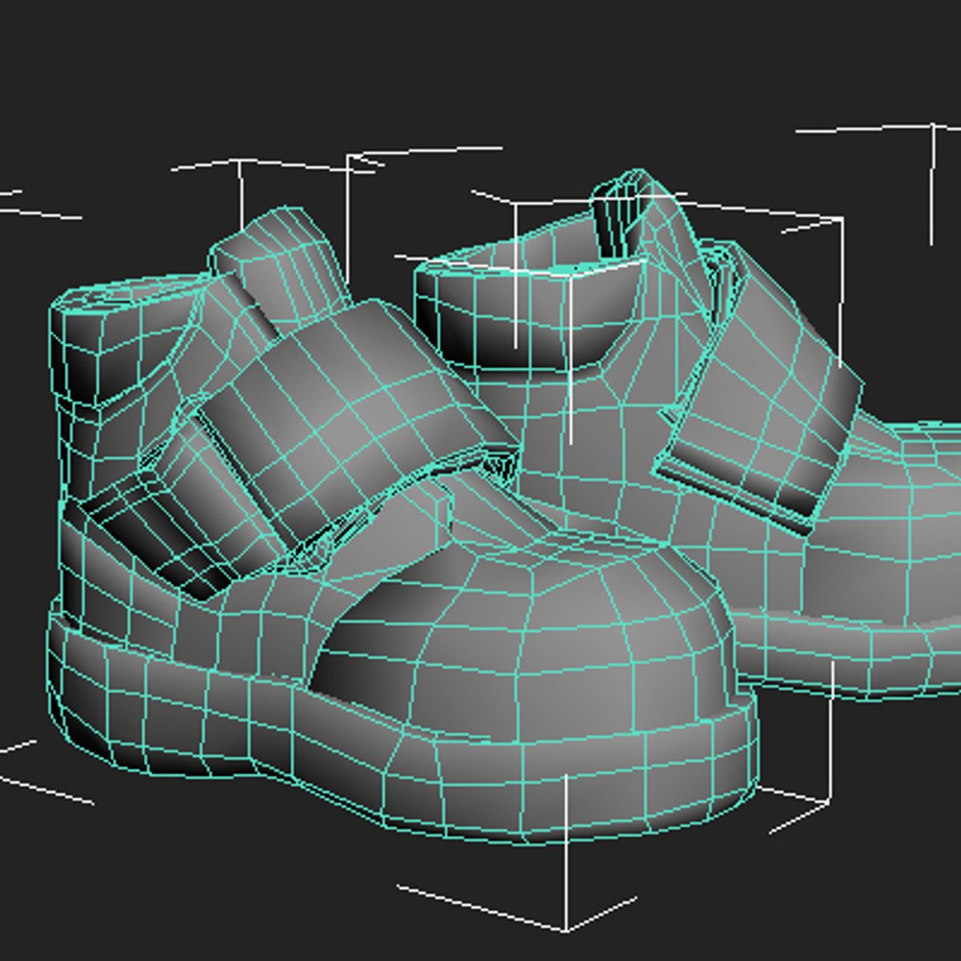 Kids Shoes 3d Model