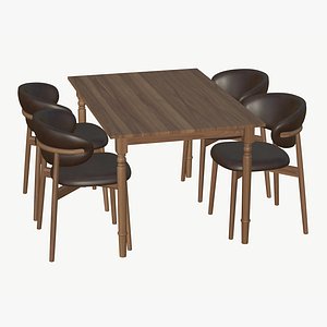 3D Modern Dining Table Chair New Design model