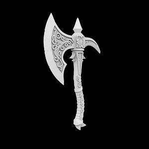 Fantasy Battle Axe 3D Print Model model