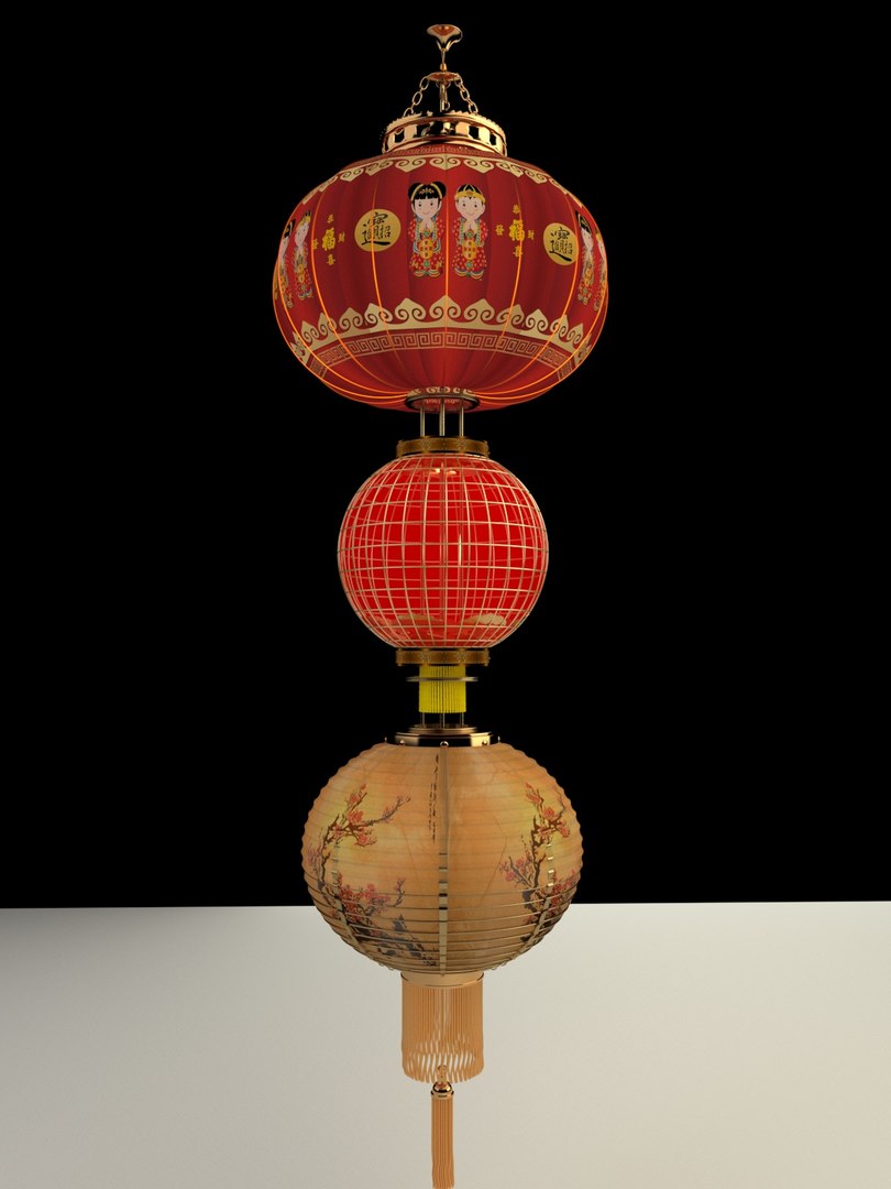 3D chinese red lantern model - TurboSquid 1600653