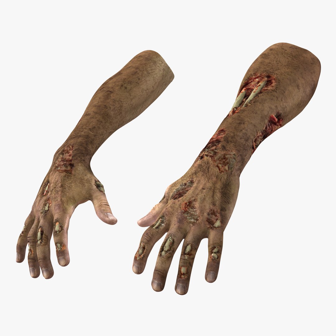Zombie Hands 3D model preview