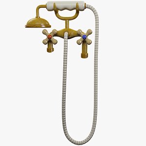 cartoon water tap shower 3D model