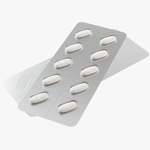Pills Blister Pack 3D