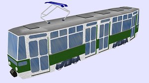 tram light-rail konstal 105n 3D model