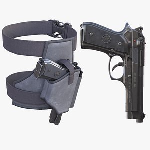 3D Man and Woman in Holster 9