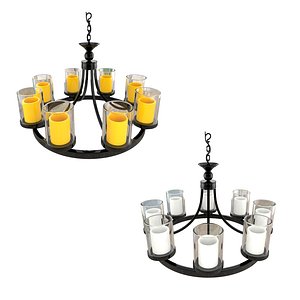 Candle Chandelier Collection 3D model
