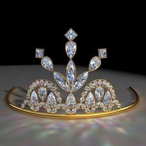 3d 9 tiara crown model