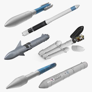 space launch vehicles 3 3D model