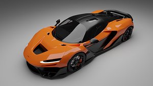 3D MCLAREN W1 2025 ORANGE model