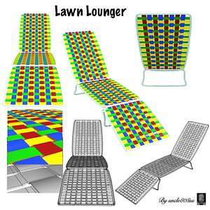 lawn lounger 3d model