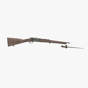 3d model lee enfield 4 rifle