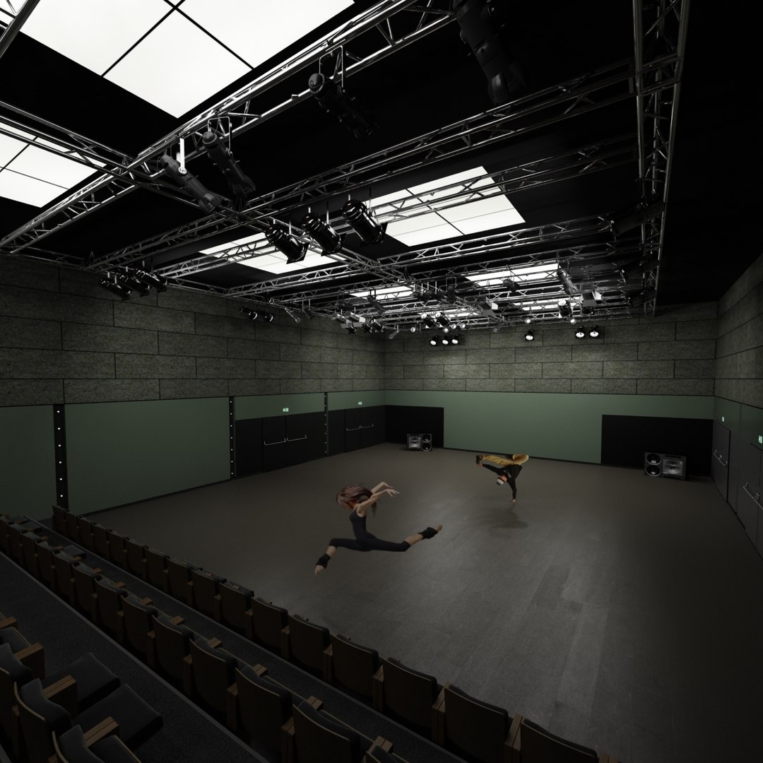 3d Obj Dance Hall Interior