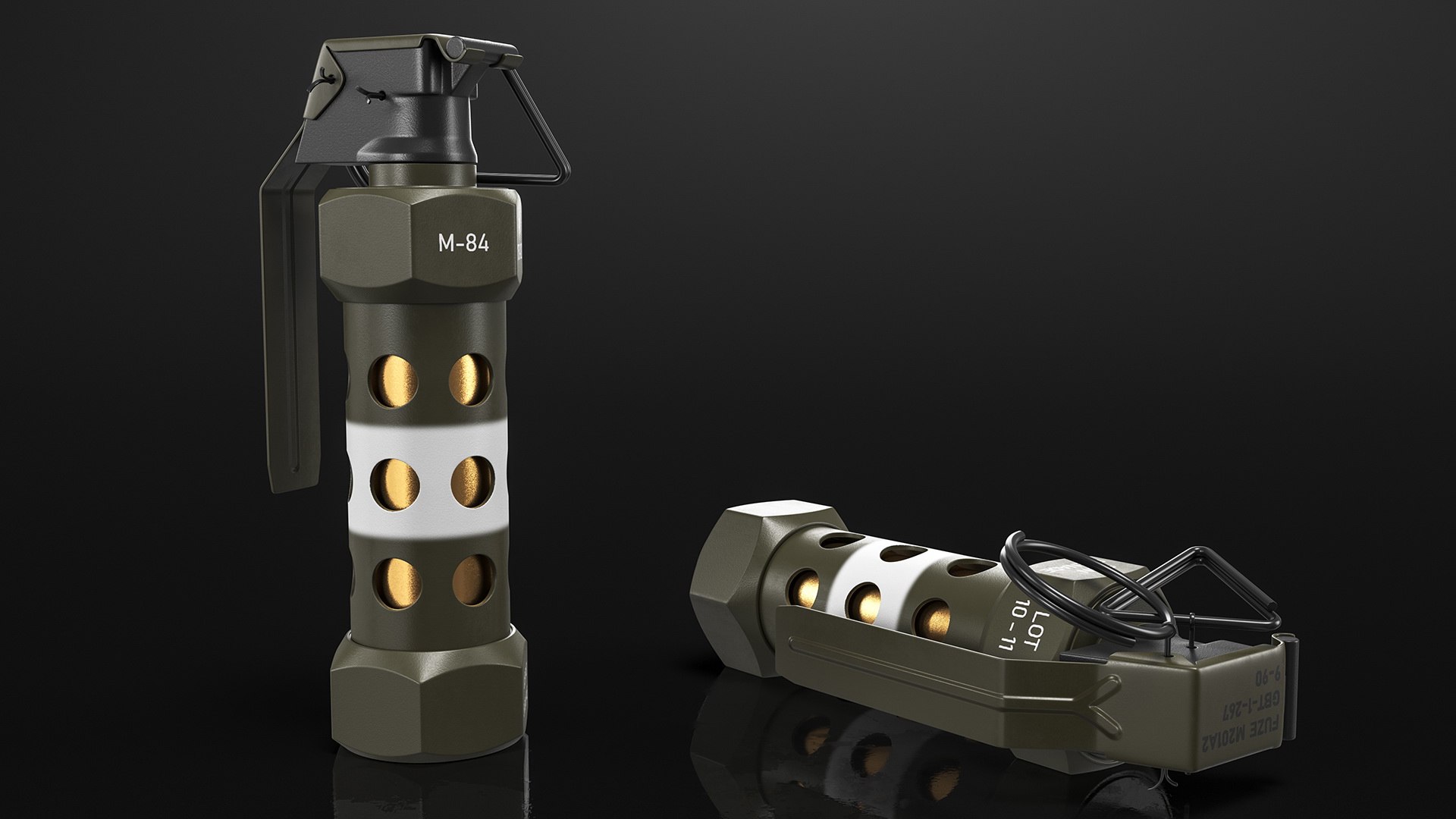 3D m84 stun grenade model https://p.turbosquid.com/ts-thumb/0m/7AUaM3/35zX7scP/m84stungrenadevray3dmodel005/jpg/1599836116/1920x1080/fit_q87/cbe194a12f4853dfdd81254b805db6c9dcfa80be/m84stungrenadevray3dmodel005.jpg