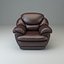 Leather Armchair Lounge Chair Upholstered Seat
