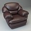 Leather Armchair Lounge Chair Upholstered Seat