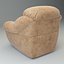 Leather Armchair Lounge Chair Upholstered Seat