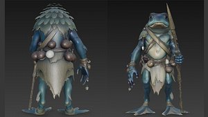 Stylized Fantasy Creature Pack - 5 Anthropomorphic Hero Characters 3D model