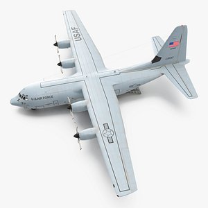 3D Lockheed C 130 Hercules US Military Transport with 20 ft Container model
