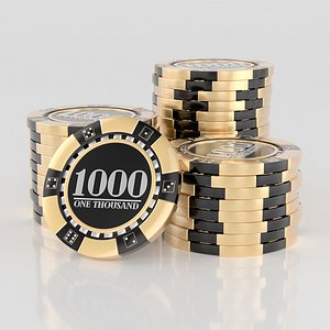 stack casino chips 3D model