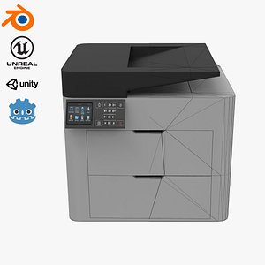 3D Multifunction Office Printer - Scanner 3D Model model