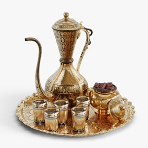 3D arabic ethnic teapot model