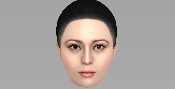 3D head asian woman model