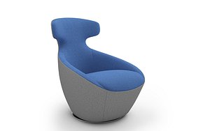 Edito Lounge Pivoting Armchair 3D model
