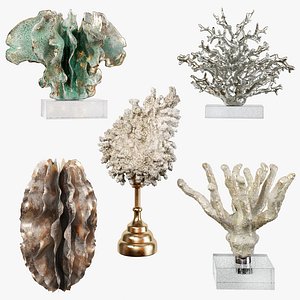 Sculptures of coral reef 01 3D model