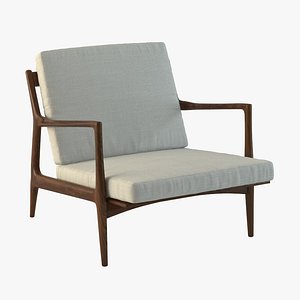 danish modern selig lounge chair 3d model