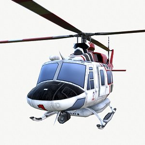 helicopter lafd 02 3D model