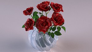 Roses in a vase interior decor flower