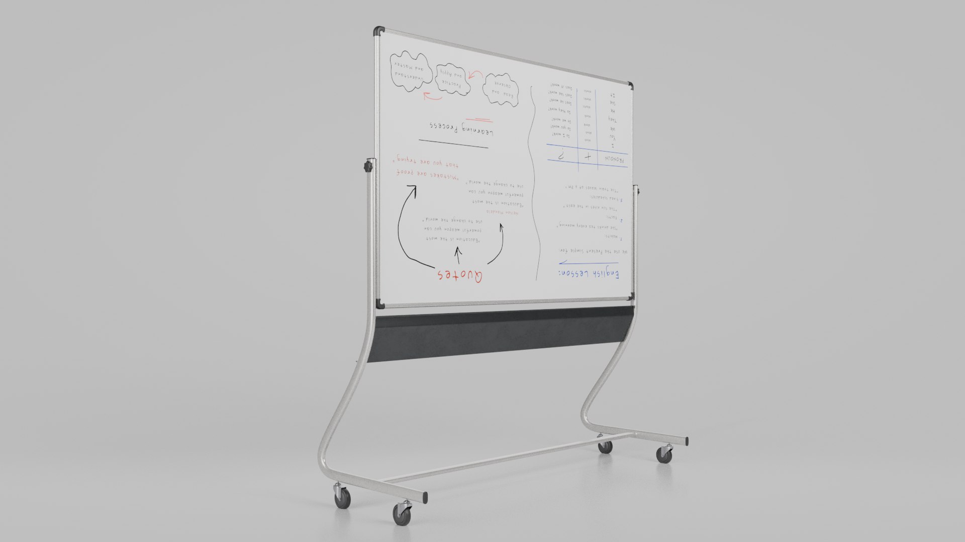 Customizable Double-Sided Metal Whiteboard Rectangular Writing Board 3D model https://p.turbosquid.com/ts-thumb/0m/gRBSXy/8i/render_4/png/1746390938/1920x1080/fit_q87/66747af4d36f6d0a9e4b4467a5254f7cfd17c622/render_4.jpg