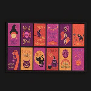 3D model Halloween Cartoon Squares Decorative Mat