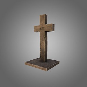 grave cross 3d 3ds